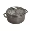Staub 40509-312-0 kookpan 5,25 L rond grafiet, grijs