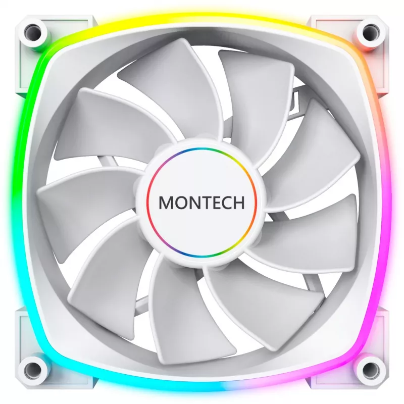 Montech RX140 PWM 140mm ARGB-behuizingsventilator - wit