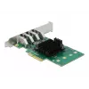 DeLOCK PCI Express x4-kaart naar 4 x externe USB 3.0 quad channel - low profile formaat