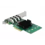 DeLOCK PCI Express x4-kaart naar 4 x externe USB 3.0 quad channel - low profile formaat