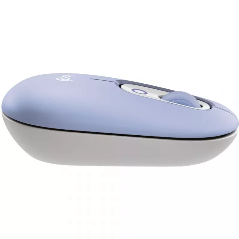 Logitech POP Icon Combo - toetsenbord-en-muisset - draadloos - Bluetooth LE - QWERTY - US International - lila, off-white (920-013078)