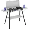 Camping Kitchen 2 Multi Cook Plus, gasstel grijs, 2 kookzones 2x 1,8 kW + grillplaat 0,9 kW, model 2025