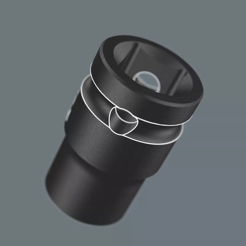 Steeksleutelset Wera 1/2 inch magneetstrip 9-delig voor slagschroevendraaier