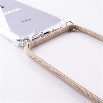 Omhanghoesje Lookabe loo007 goud nude voor iPhone 7/8 Plus – draagbaar telefoonhoesje met bandje