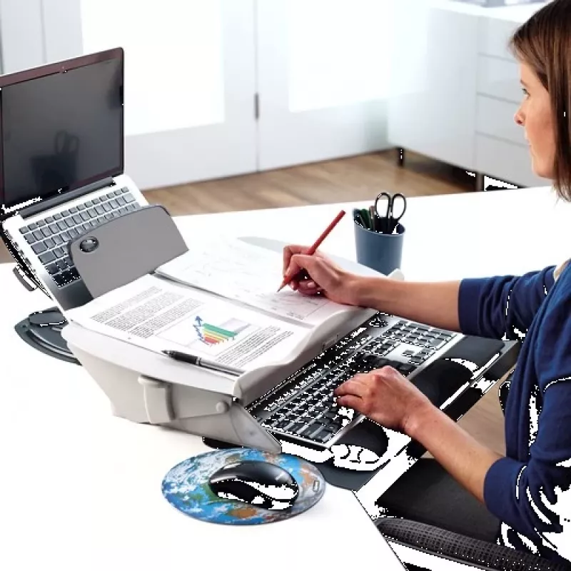 Fellowes Easy Glide schrijf-/documenthelling - documenthouder - grijs, zwart (8210001)