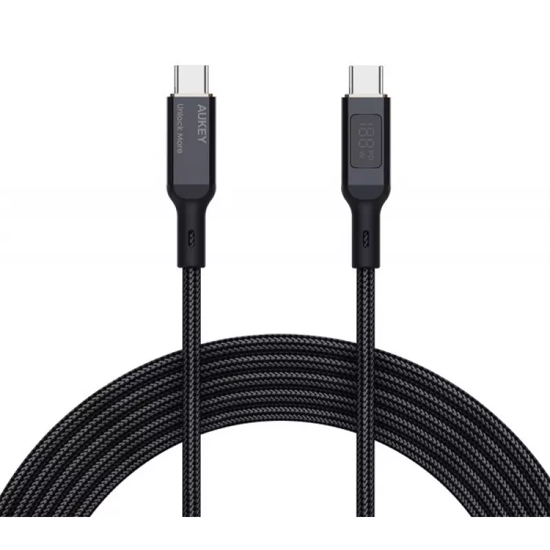 AUKEY CB-MCC102 USB-kabel 1,8 m USB-C zwart 480 Gbit/s
