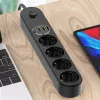Stekkerdoos ColorWay CW-CHE44PDB — 4 stopcontacten, 2 USB-poorten
