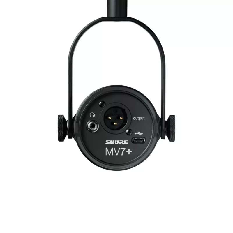 Shure MV7+-K-BNDL - spraak-/zangmicrofoon met XLR/USB-C-aansluiting, zwart + tafelstatief GATOR