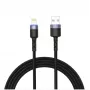 USB-naar-Lightning-datakabel Tellur 1,2 m nylon gevlochten zwart
