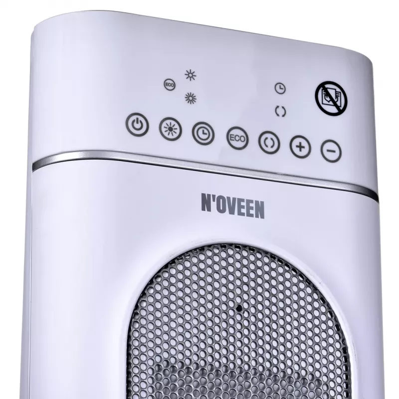 Elektrische keramische kachel NOVEEN PTC3000, 2000 W (1200 W min), LED-display, timer, afstandsbediening, oscillatie, wit