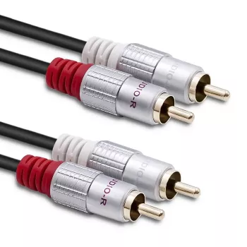 Audiokabel Qoltec 52338 2m 2xRCA zwart