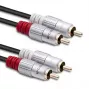 Qoltec 52338 audiokabel, 2 x RCA-male naar 2 x RCA-male, 3 m, zwart