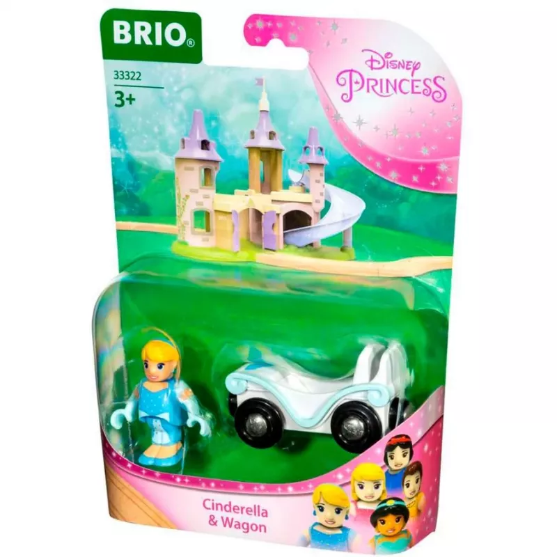 Accessoire/modelbouwpakket Ravensburger BRIO Disney Princess Cinderella & Wagen, blauw/wit, vanaf 3 jaar