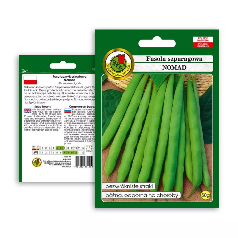 Nomad Green Dwarf bonenzaden, 50g - groentezaden