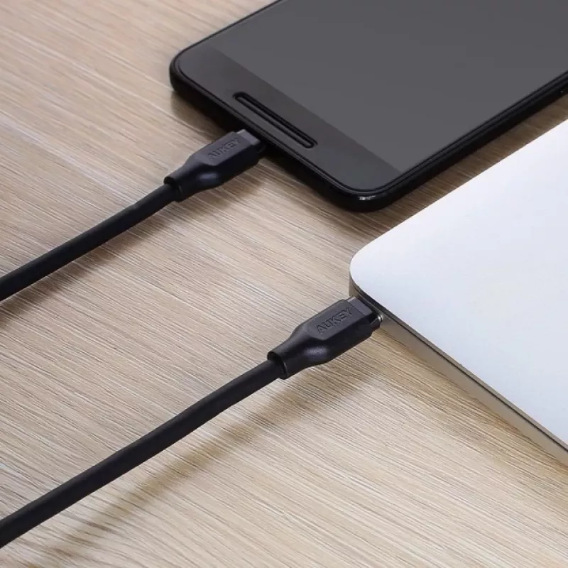USB-C-kabel Aukey CB-CC1P 1 m, 60W PD, USB-C naar USB-C