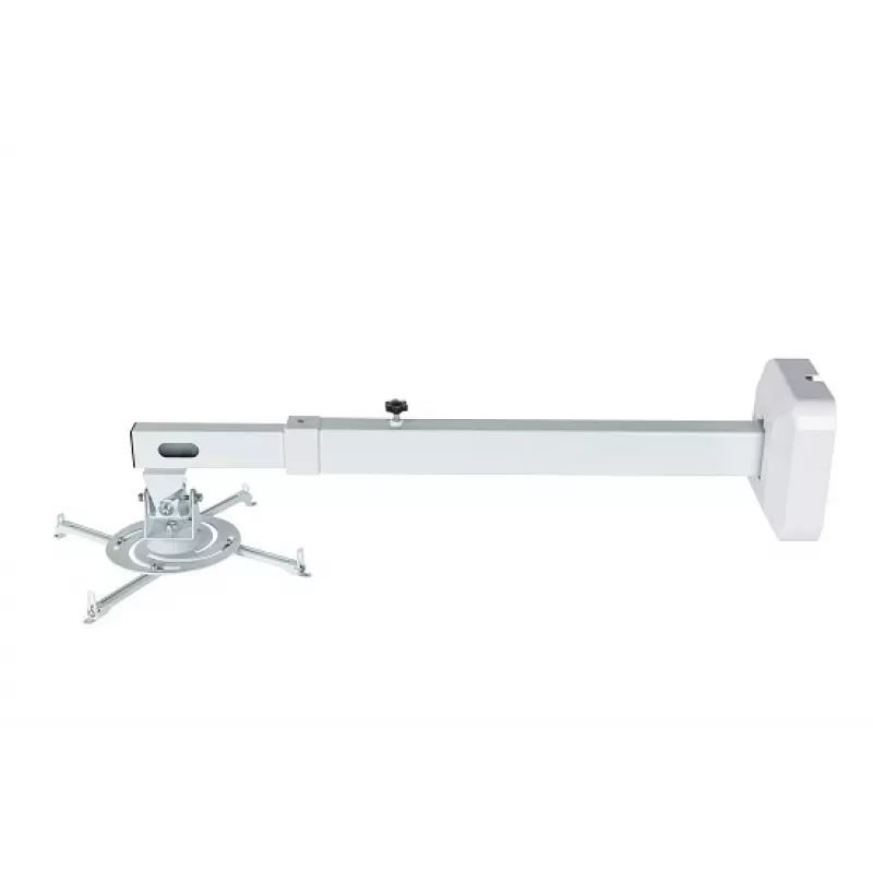 Wandbeugel AVTEK WallMount Next 1200 — staal, wit, telescopisch, 360° draaibaar, kantelbaar ±42°, max. belasting 20 kg