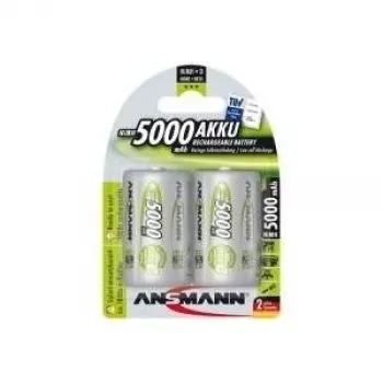 Batterij Ansmann blister 2 x accu NiMH Mono/D 5000 mAh