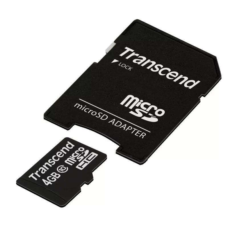 Flashgeheugen Transcend 4GB MicroSDHC Class 10 met adapter