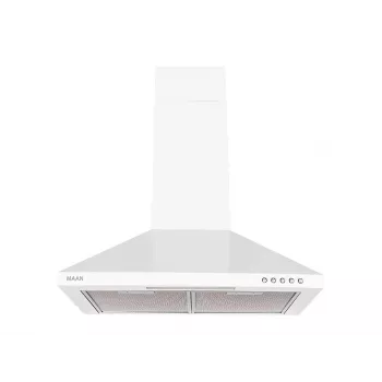 Afzuigkap MAAN VELA 2 50, 496 mm breed, aluminium vetfilter, 315 m³/h, 3 snelheden, 50–58 dB, wit