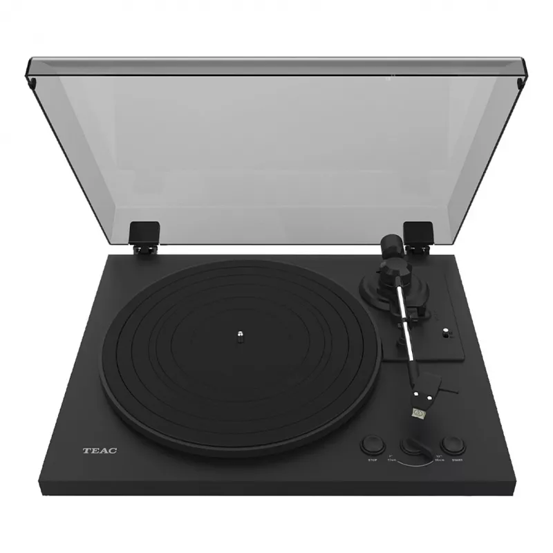 Riemgedreven audioplatenspeler TEAC TN-175-B zwart