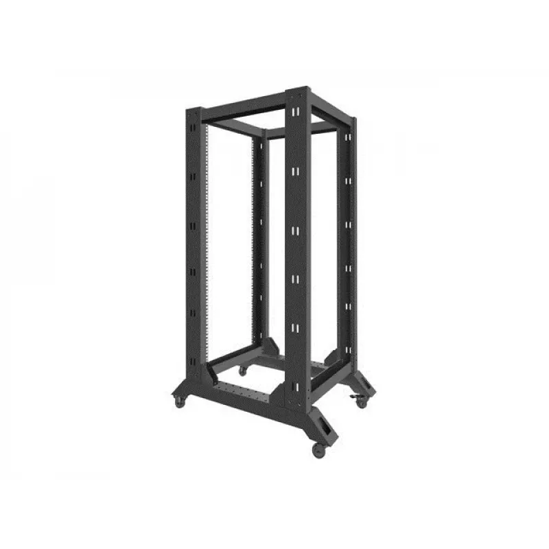 Lanberg OR01-6827-B rack 27U vrijstaand frame zwart (OR01-6827-B)