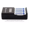 Accuoplader everActive NC450B — 4-cellen AAA-oplader, 110/230V AC, zwart