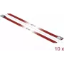 Kabelbinder DeLOCK 18783 roestvrij staal rood 400 mm 10 stuks