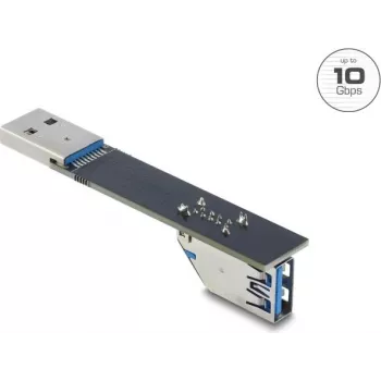 USB Type-A gender-changer-adapter DELOCK 67422, Type-A naar Type-A, zwart