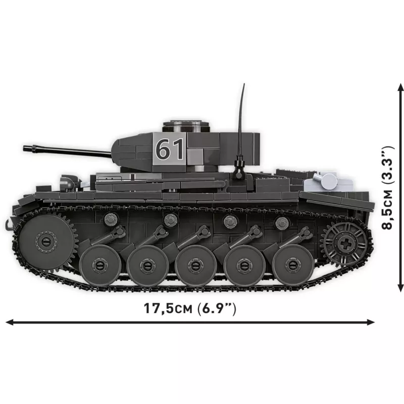 Bouwset Cobi Panzerkampfwagen II Ausf. F – 813 onderdelen, zwart, leeftijd 9+