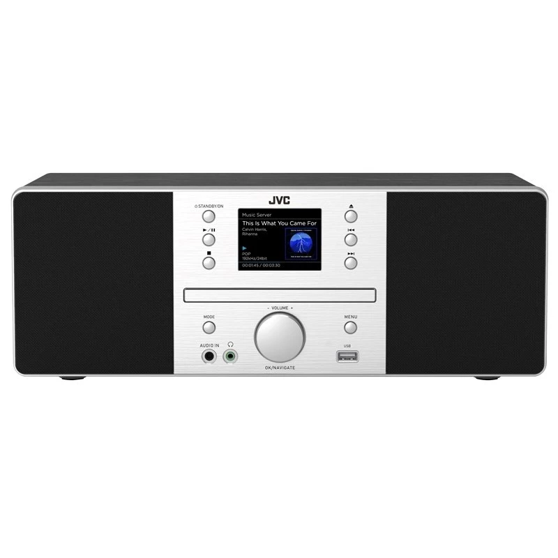 JVC RD-E874B All-in-One-audiosysteem, internet/DAB+/FM-radio, cd, Bluetooth, 20 W, zwart