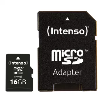 GEHEUGEN MICRO SDHC 16GB C10/W/ADAPTER 3413470 INTENSO