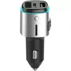 FM-transmitter 4smarts 456201 sigarettenaansteker zwart zilver AM FM Bluetooth