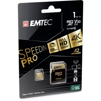 Emtec 1 TB MicroSDXC UHS-I geheugenkaart ECMSDM1TXC10SP