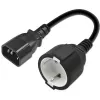 Netadapter QOLTEC 53906 IEC 320 C14 naar SCHUKO 16A 250V