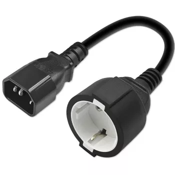 Netadapter QOLTEC 53906 IEC 320 C14 naar SCHUKO 16A 250V