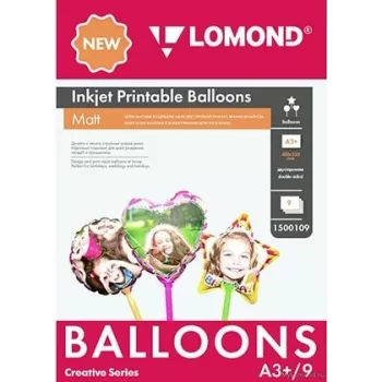 Lomond inkjet printbare ballonnen A3+, 9 vel (bal/hart/ster) dubbelzijdig