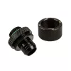Fitting BitsPower BP-MBCPF-CC3U – messing, zwart gelakt voor computer-koelsystemen