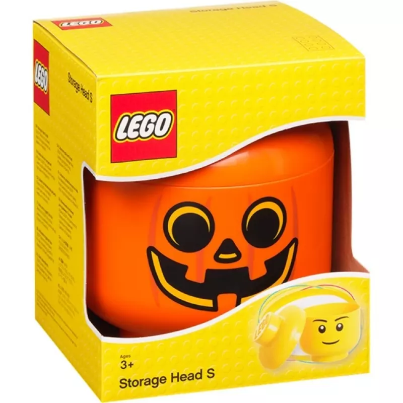 LEGO Storage Head pompoen, klein, opbergbox oranje/zwart