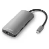 Multipoort-adapter Sharkoon USB 3.0 Type-C 3.2 Gen 1 grijs