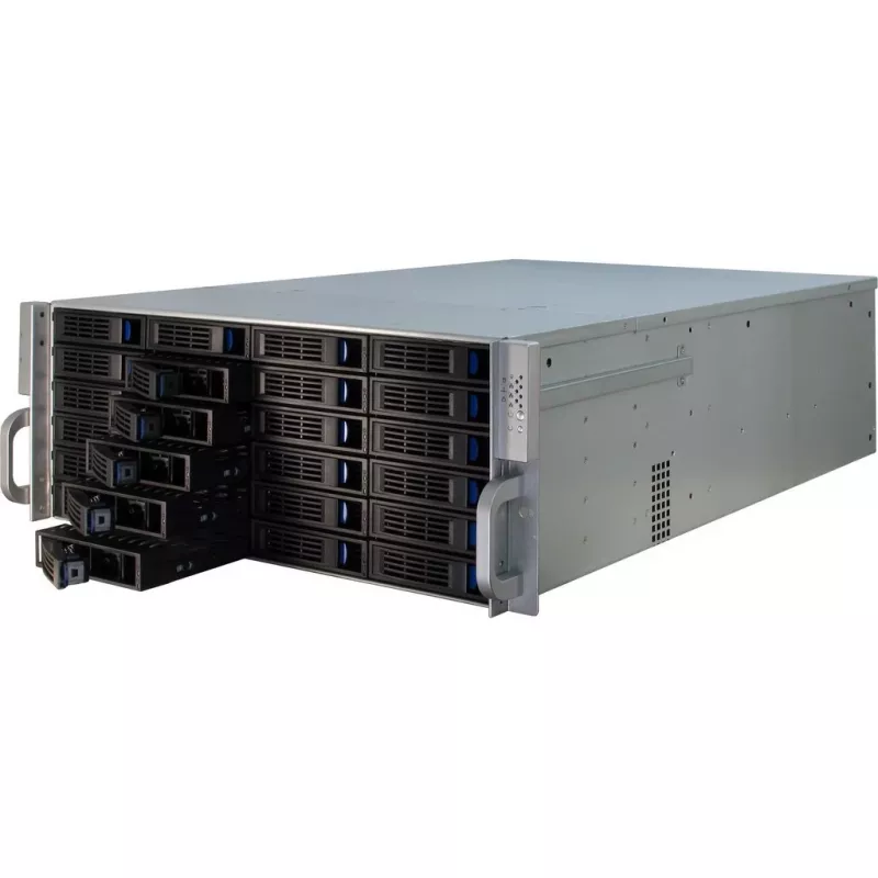Serverbehuizing Inter-Tech 4U-4424 rack zwart, zilver