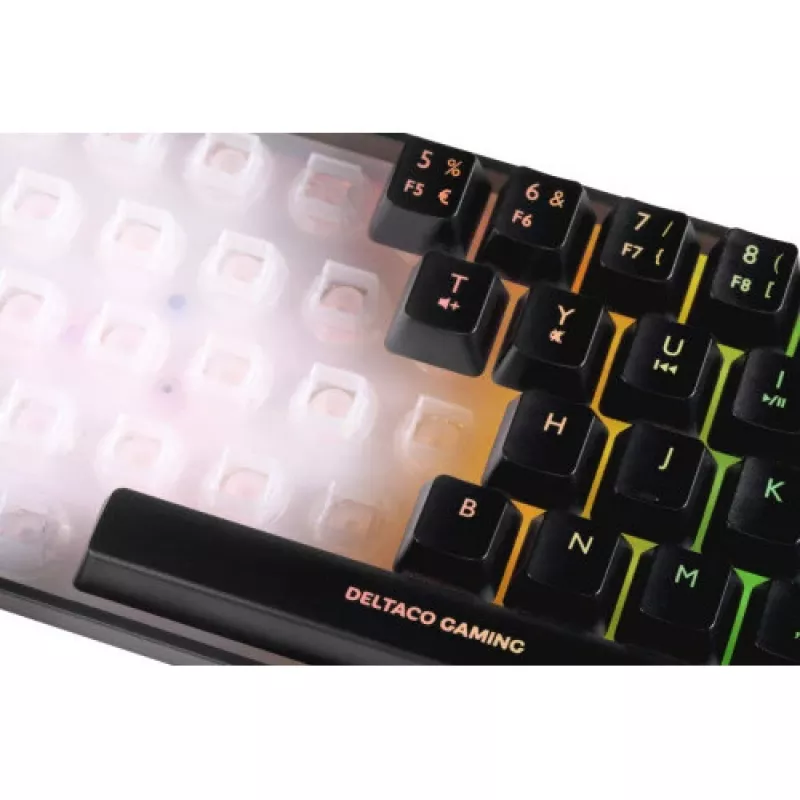 Deltaco gaming-toetsenbord DK240 mini 60% USB, RGB zwart