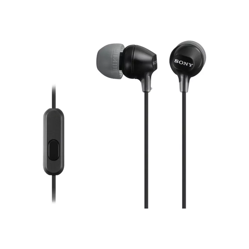 Sony MDR-EX15AP, bedraad, 8 - 22000 Hz, gesprekken/muziek, 3 g, headset, zwart