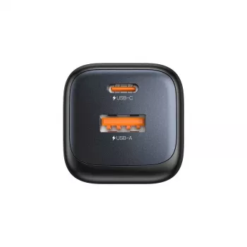 Wandlader Unitek P1128ABK01-EU – 2-poorts GaN USB‑C & USB‑A, totaal 20W, zwart
