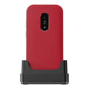 Feature-Phone Doro Leva E22 Klaptelefoon, 2,8 inch (7,11 cm) display, Single SIM, 0,3 MP camera, 1150 mAh, 127,8 g, rood/wit