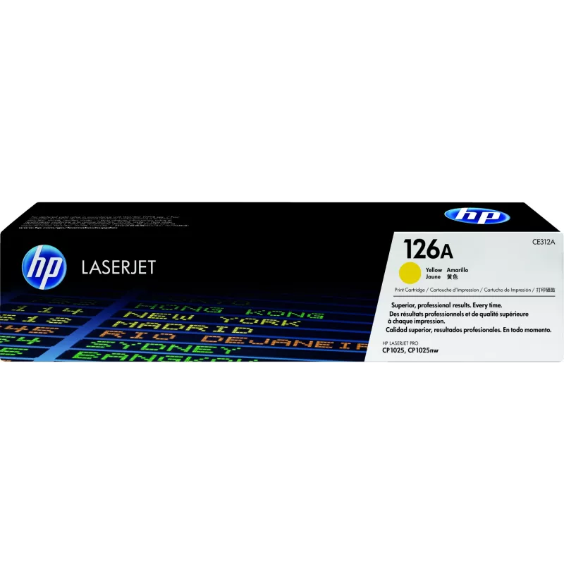 HP 126A gele originele LaserJet-tonercartridge, 1000 pagina's, geel, 1 stk.