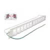 Patchpanel 19 inch DELOCK 24 poorten Keystone, kantelbare poorten, trekontlasting, 1U metaal