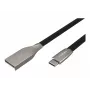 NATEC kabel USB-C/A 2.0 1m prati 1m zwart metaal