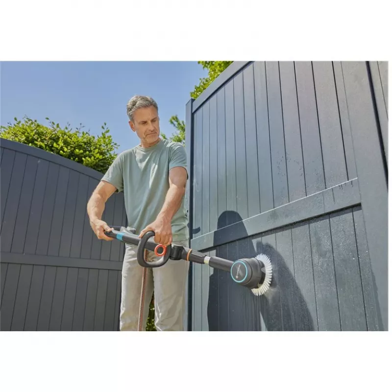 GARDENA schijfborstel soft, voor accu-multireiniger AquaBrush, wasborstel (grijs/turkoois)