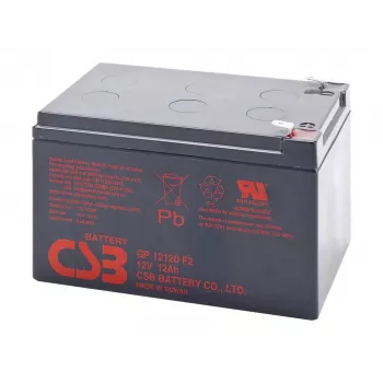 Batterij AGM 12Ah 12V F2 VRLA (GP12120)