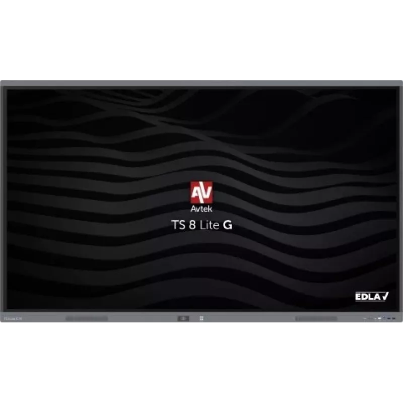 Interactieve 75 inch AVTEK TS 8 Lite G 75 touchscreen LED 4K 3840x2160, 420 cd/m², 50/32 touch, Android 14, 40W luidspreker